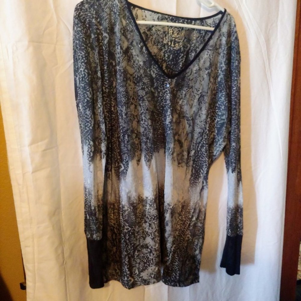 Sleek Serpent V-Neck women's tee